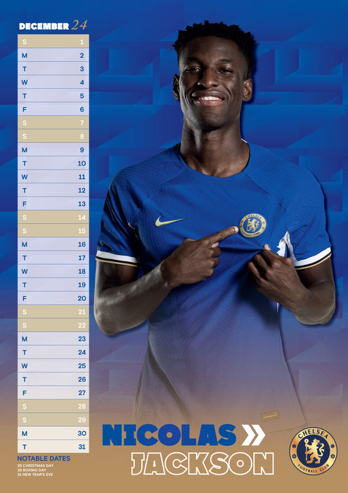 2025 Chelsea FC Large Wall Calendar