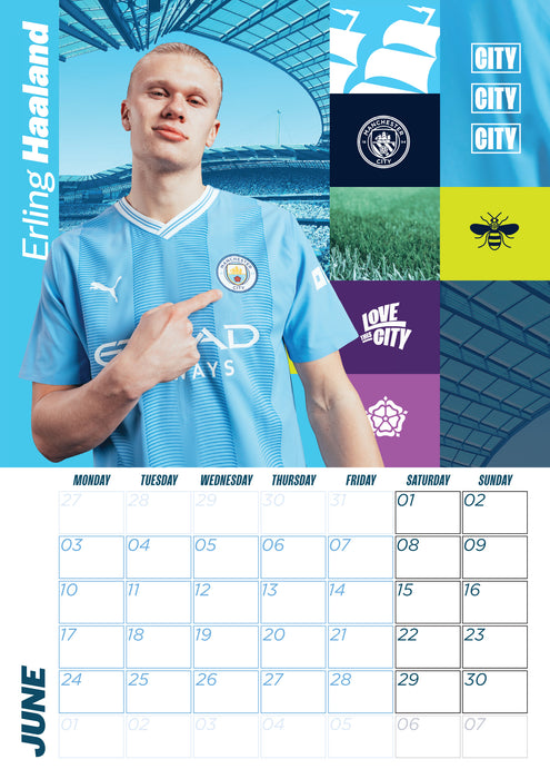 2025 Manchester City FC Large Wall Calendar