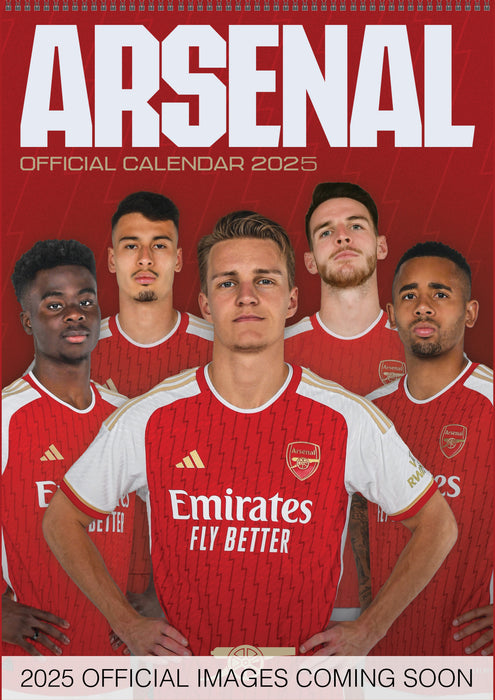 2025 Arsenal FC Large Wall Calendar by  Danilo Promotions from Calendar Club