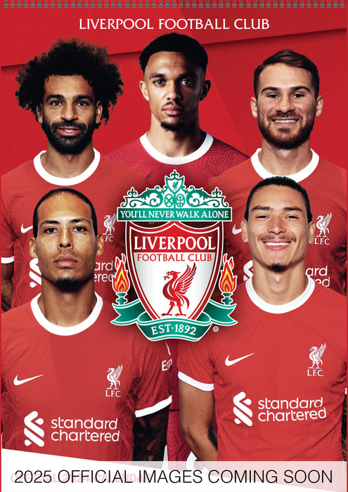2025 Liverpool FC Large Wall Calendar by  Danilo Promotions from Calendar Club