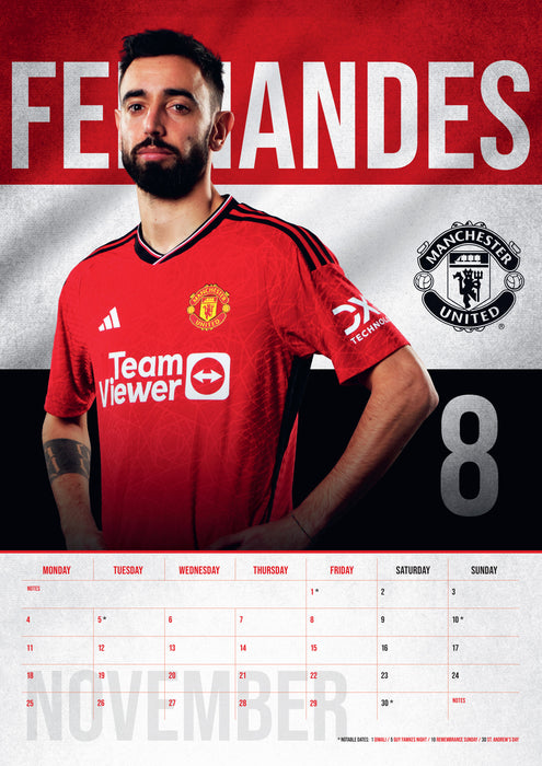 2025 Manchester United FC Large Wall Calendar