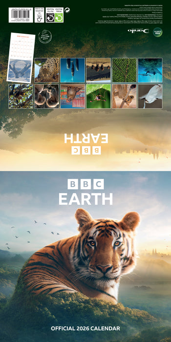BBC Earth 2026 Square Wall Calendar