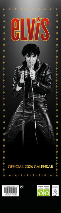 Elvis 2026 Slimline Wall Calendar