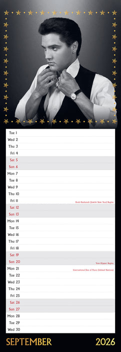 Elvis 2026 Slimline Wall Calendar