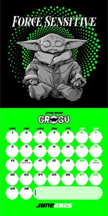 Star Wars The Mandalorian 2026 Mini Wall Calendar