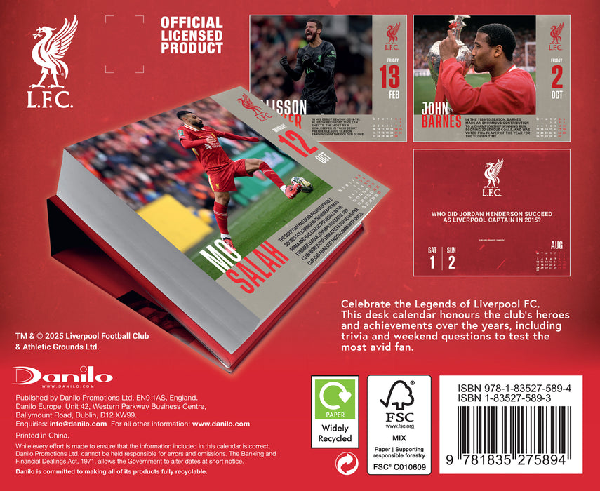 Liverpool Football Club 2026 Page-A-Day Calendar