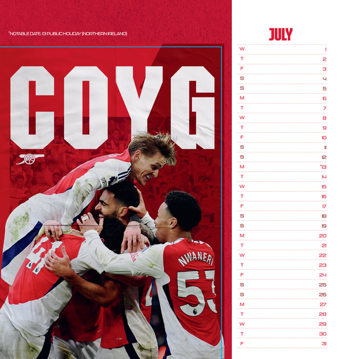 Arsenal Football Club 2026 Desk Easel