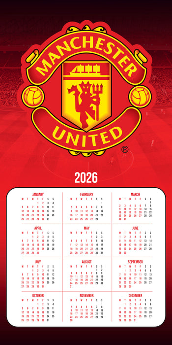 Manchester United Legends 2026 Square Wall Calendar