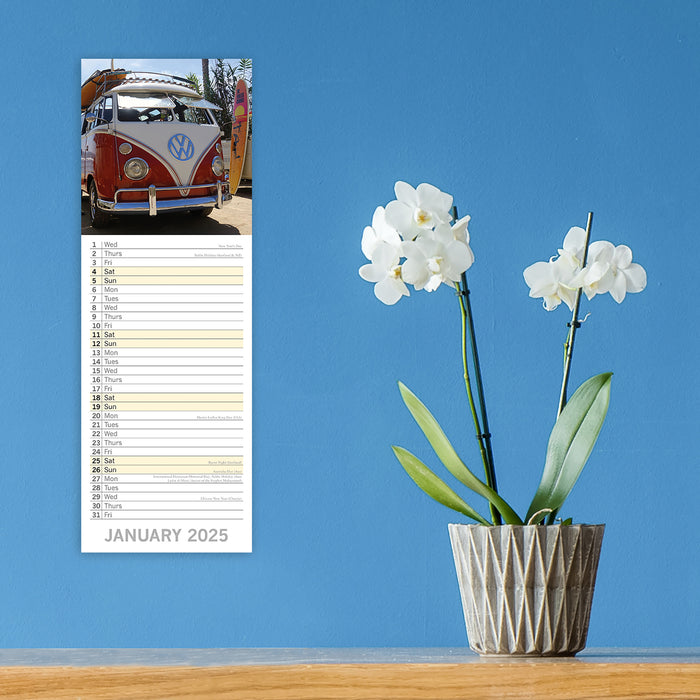 2025 Camper Vans Slimline Wall Calendar