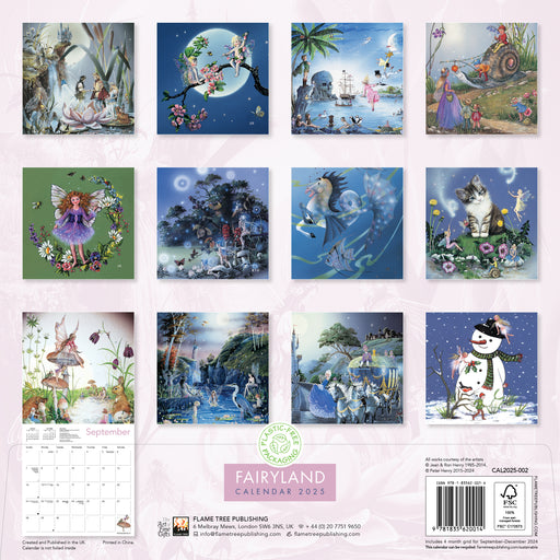 2025 Fairyland by Jean & Ron Henry Wall Calendar by  Flame Tree Publishing from Calendar Club