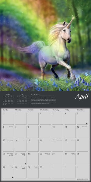 2025 Unicorns by Anne Stokes Wall Calendar