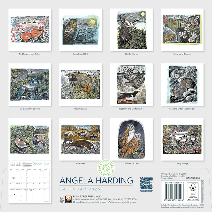 2025 Angela Harding Wall Calendar by  Flame Tree Publishing from Calendar Club