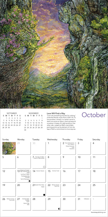 2025 Celestial Journeys by Josephine Wall Mini Wall Calendar by  Flame Tree Publishing from Calendar Club