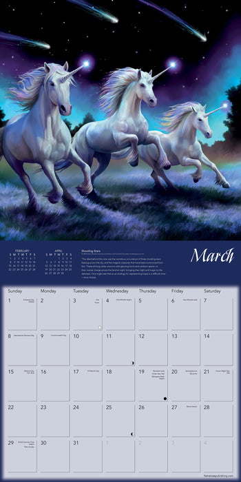 Unicorns by Anne Stokes 2026 Square Wall Calendar