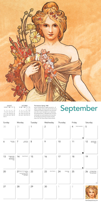 Alphonse Mucha 2026 Square Wall Calendar