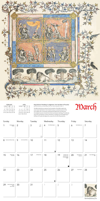 Medieval Manuscripts British Library 2026 Square Wall Calendar