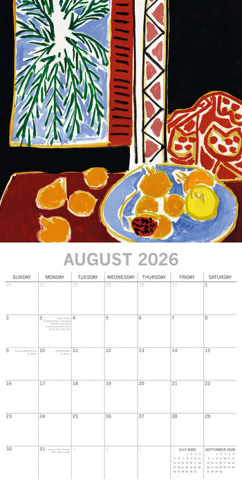 Matisse 2026 Square Wall Calendar (Online Exclusive)