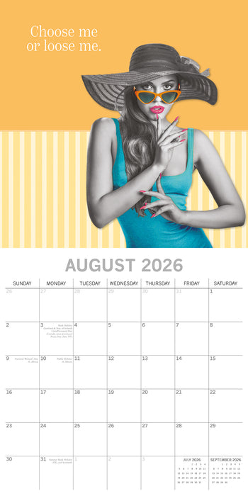 Bitchy Talk 2026 Square Wall Calendar