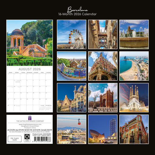 Barcelona 2026 Square Wall Calendar (Online Exclusive)