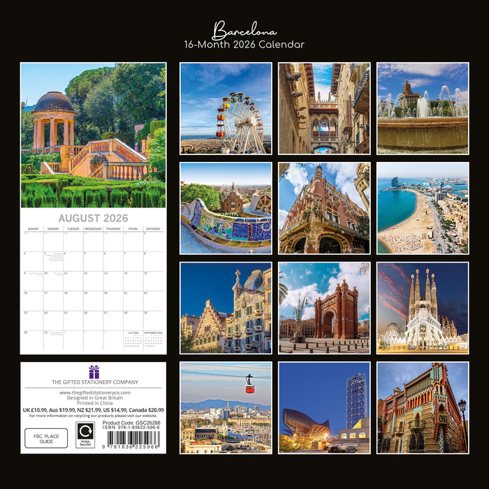 Barcelona 2026 Square Wall Calendar (Online Exclusive)