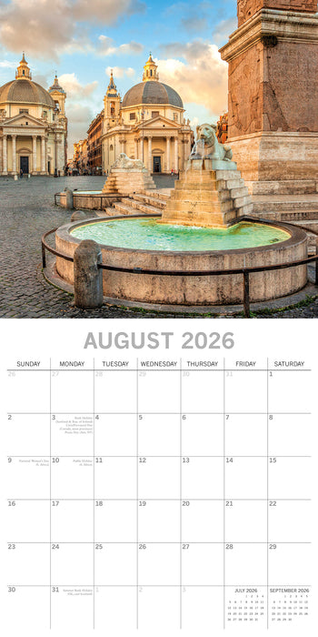 Rome 2026 Square Wall Calendar (Online Exclusive)