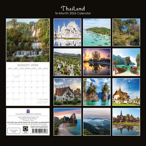 Thailand 2026 Square Wall Calendar (Online Exclusive)