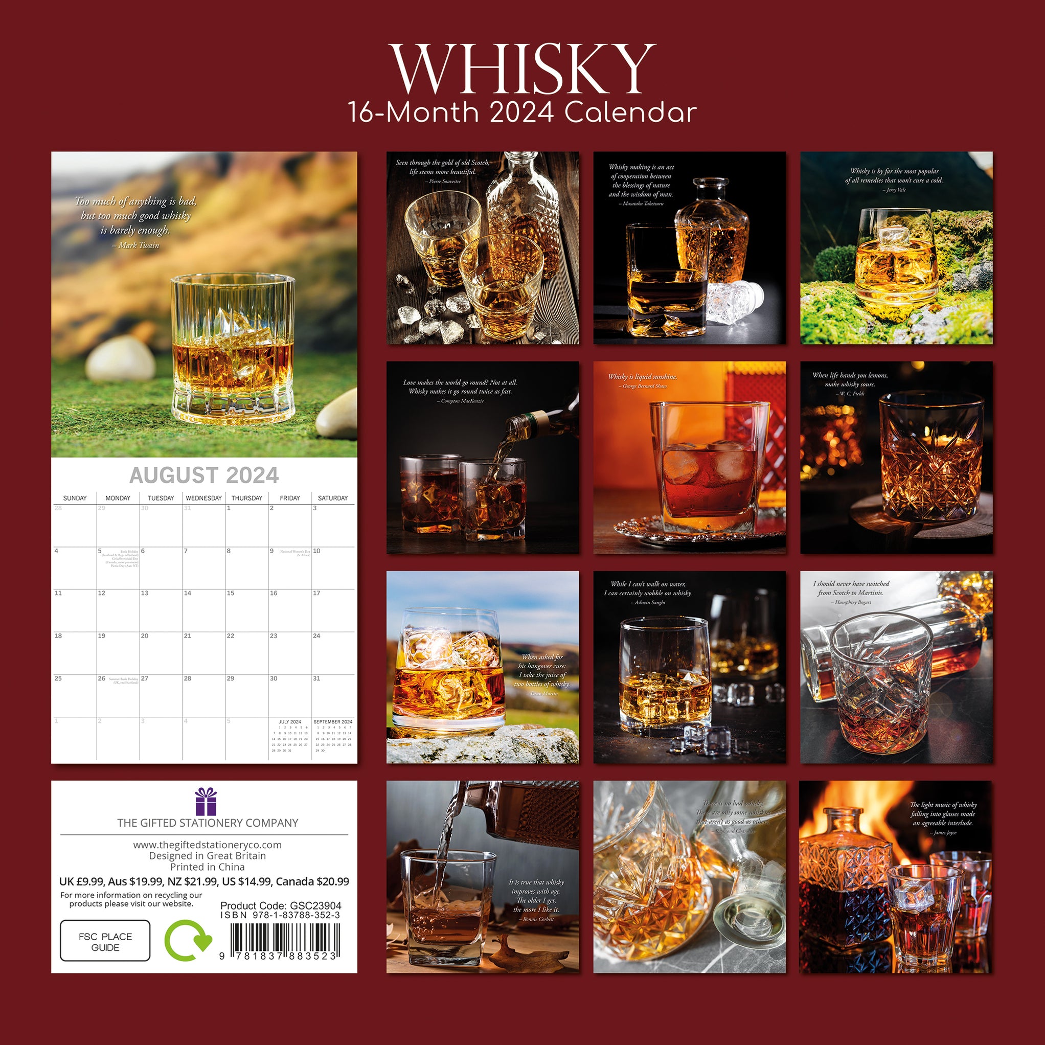 2025 Whisky Wall Calendar — Calendar Club