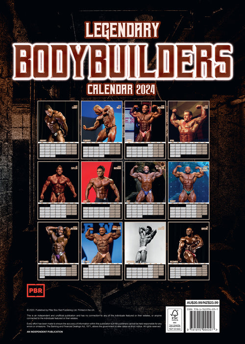 2024 Legendary Bodybuilders Wall Calendar — Calendar Club