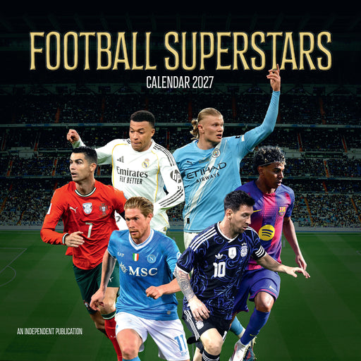 Football Superstars 2027 Square Wall Calendar