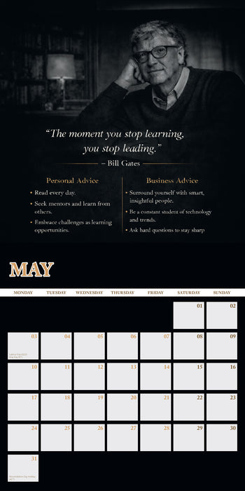 Billionaire Advice 2027 Square Wall Calendar