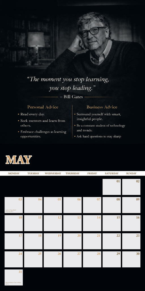 Billionaire Advice 2027 Square Wall Calendar