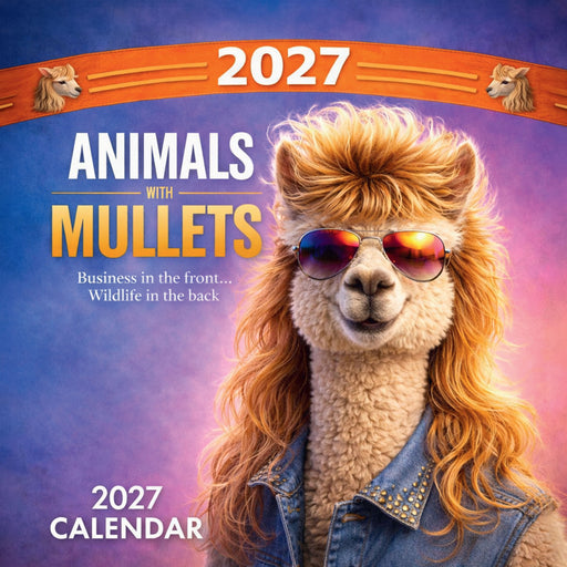 Animal Mullets 2027 Square Wall Calendar