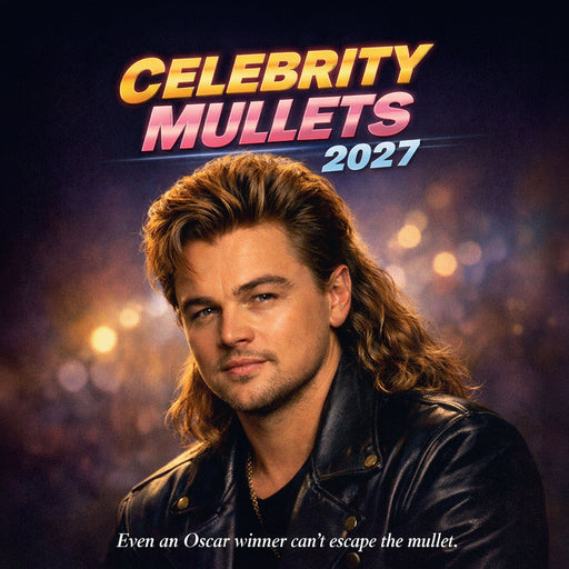 Celebrity Mullets 2027 Square Wall Calendar