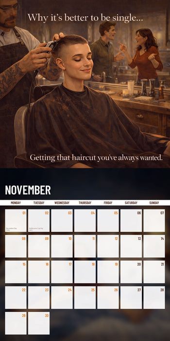 Why It's Better To Be Single 2027 Square Wall Calendar