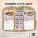Modern Diets 2027 Square Wall Calendar