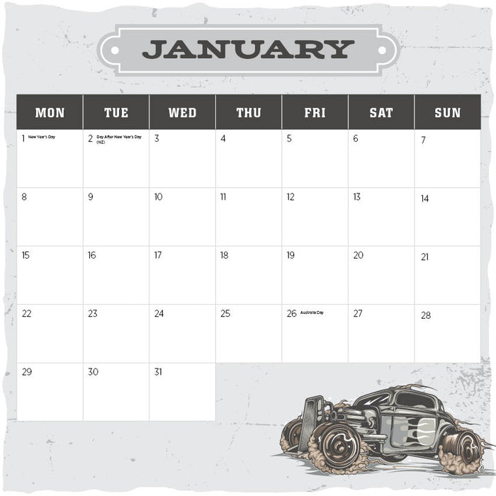 2024 Hot Rods Wall Calendar — Calendar Club