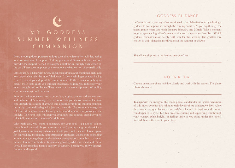 Moon Goddess Diary Southern Hemishphere 2026 Weekly Diary