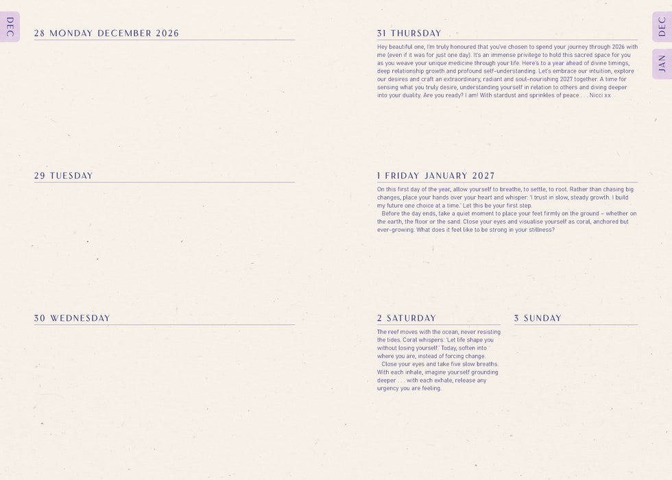 Moon Goddess  2027 Weekly Diary