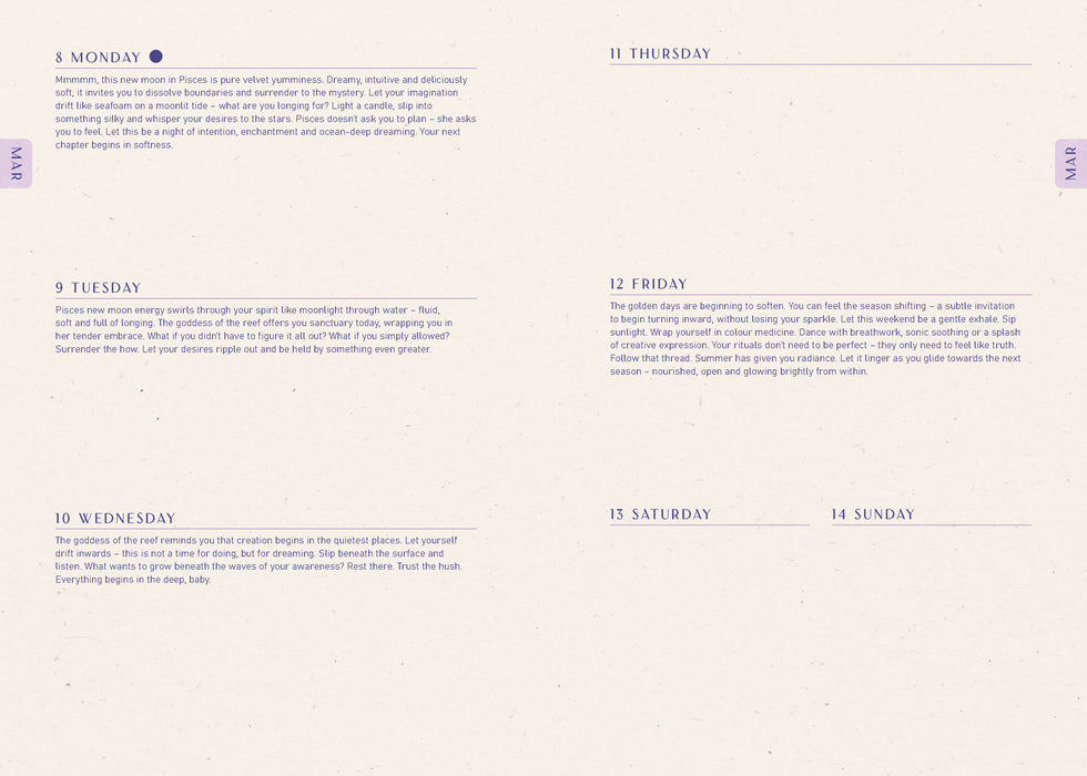 Moon Goddess  2027 Weekly Diary