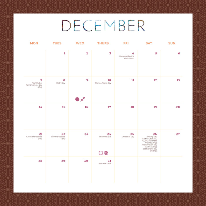 Moon 2026 Square Wall Calendar