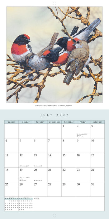 Australian Birds by Paul Margocsy 2027 Square Wall Calendar