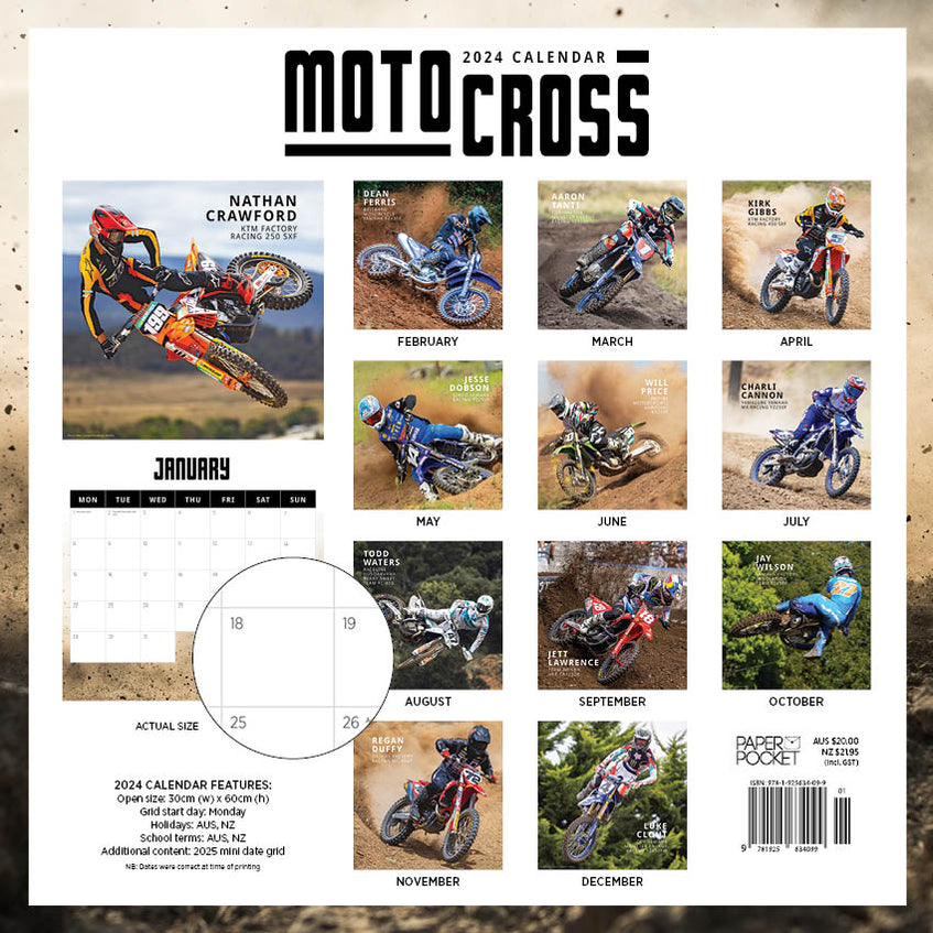 2024 Motocross Wall Calendar — Calendar Club