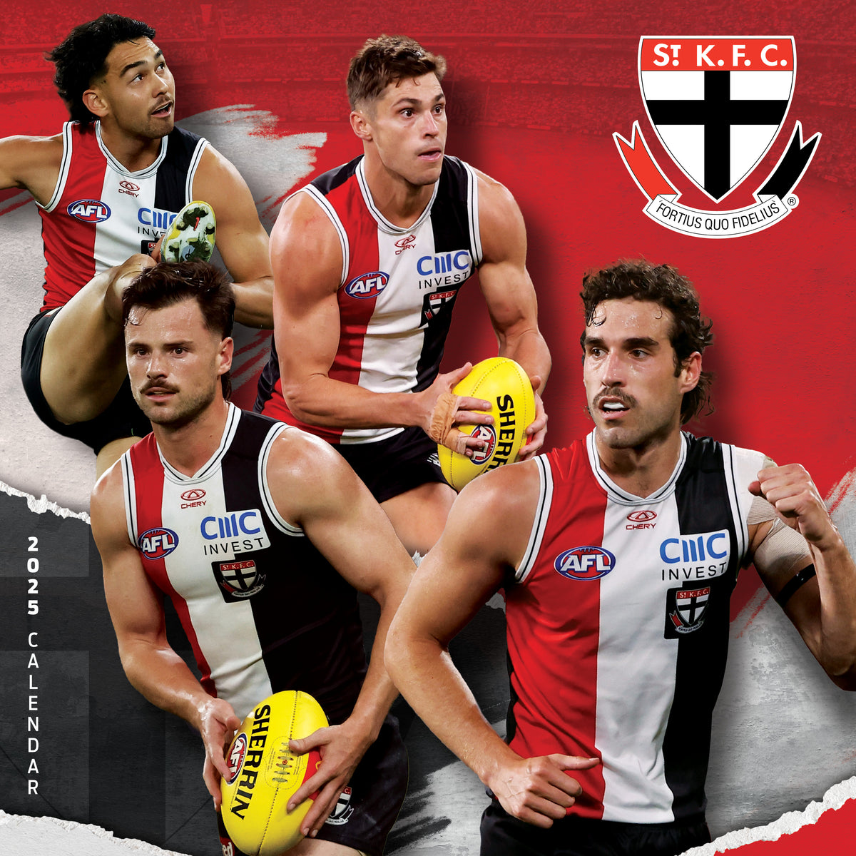 Calendar Club 2025 AFL St Kilda Saints Wall Calendar