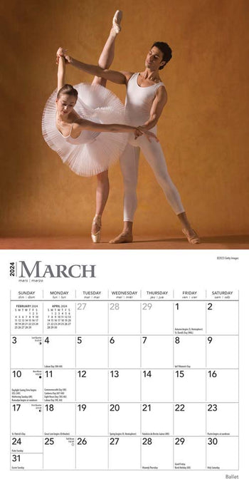 2024 Ballet Mini Wall Calendar