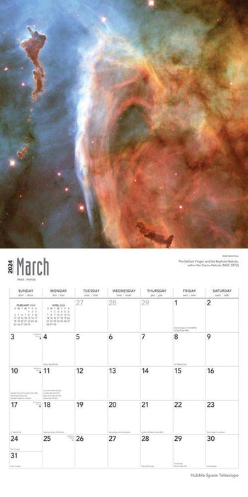 2024 Hubble Space Telescope Wall Calendar