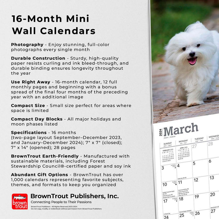 2024 Maltese Mini Wall Calendar