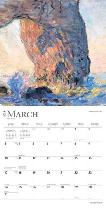 2024 Clause Monet Wall Calendar