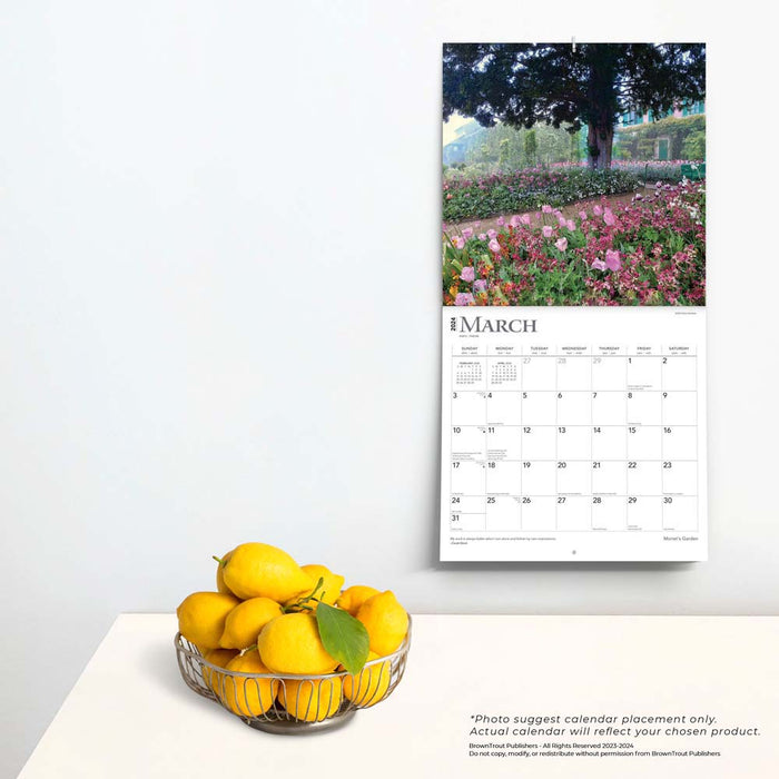 2024 Monet's Garden Wall Calendar