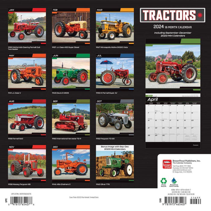2024 Tractors Wall Calendar