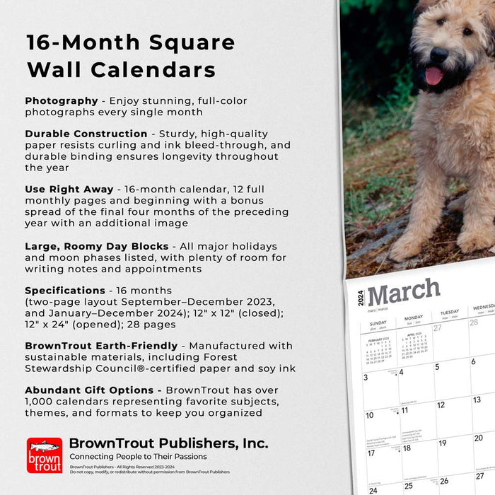 2024 Wheaten Terriers Soft Coated Wall Calendar (Online Exclusive)
